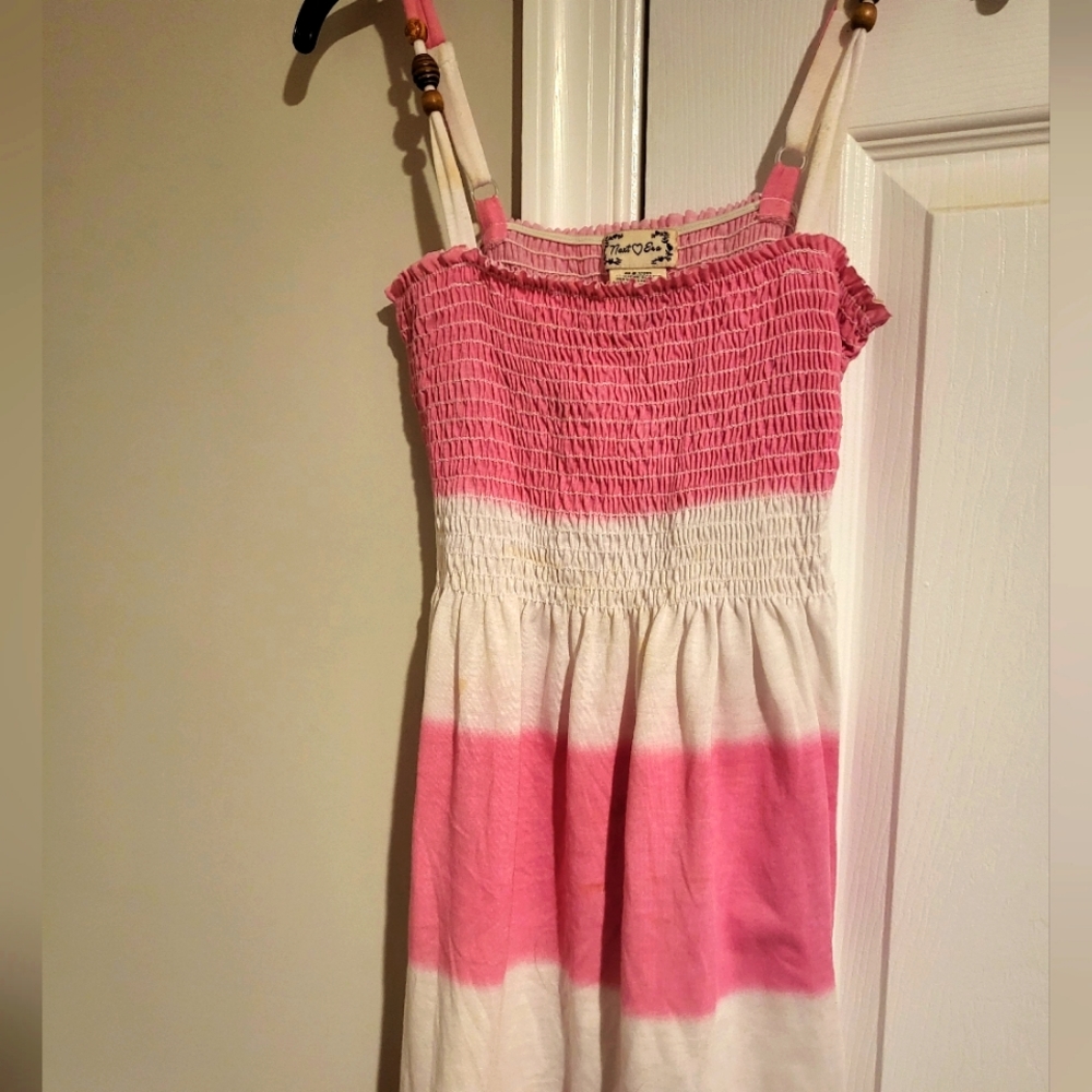 Pink and white striped shirt